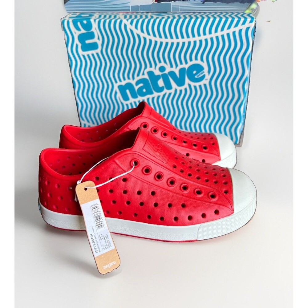 Native Jefferson Boys sized Red NWT Slip-on shoes size 12c